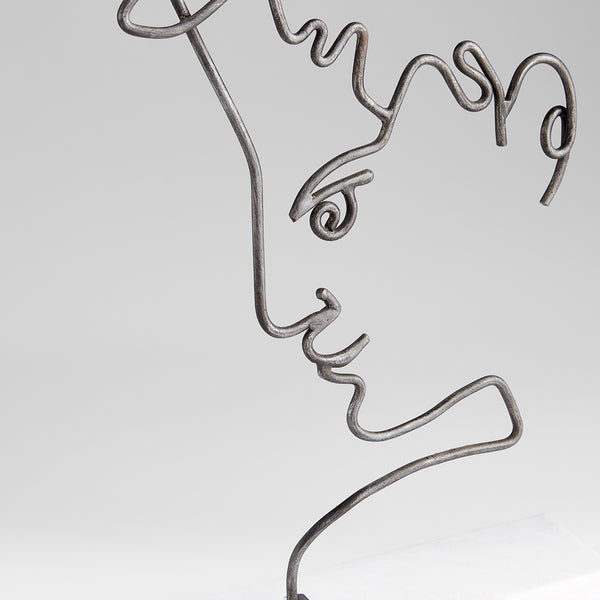 Viso Sculpture in Raw Iron