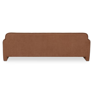 Moe's Leo Sofa in Light Brown with Rolled Arms