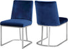 Rick Dining Chair In Navy Velvet and Chrome