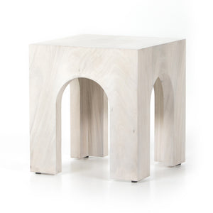 Fausto End Table In Bleached Guanacaste