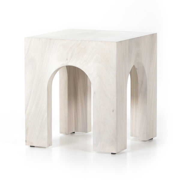 Fausto End Table In Bleached Guanacaste