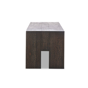 Abaso Accent Bench - Ebony Rustic Wormwood Oak