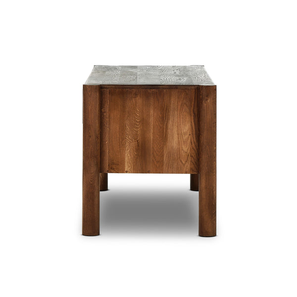 Ezri Desk - Carved Cocoa Oak