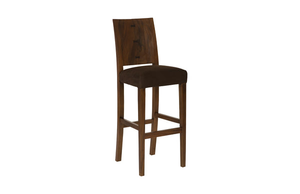 Origins Bar Stool, Chamcha Wood, Perfect Brown