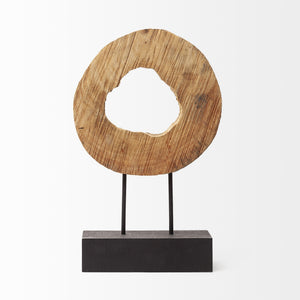 Ironwood II (Small) 13L x 4W Natural Wooden Circular Object