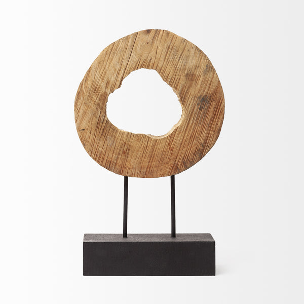 Ironwood II (Small) 13L x 4W Natural Wooden Circular Object