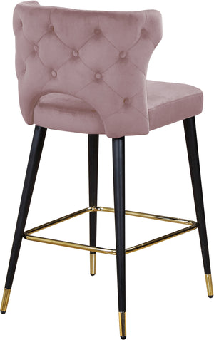 Allan Stool In Pink Velvet