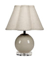 Dottie Blown Glass Table Lamp with Linen Shade, Taupe