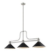 Melange 3 Light Chandelier in Brushed Nickel Finish