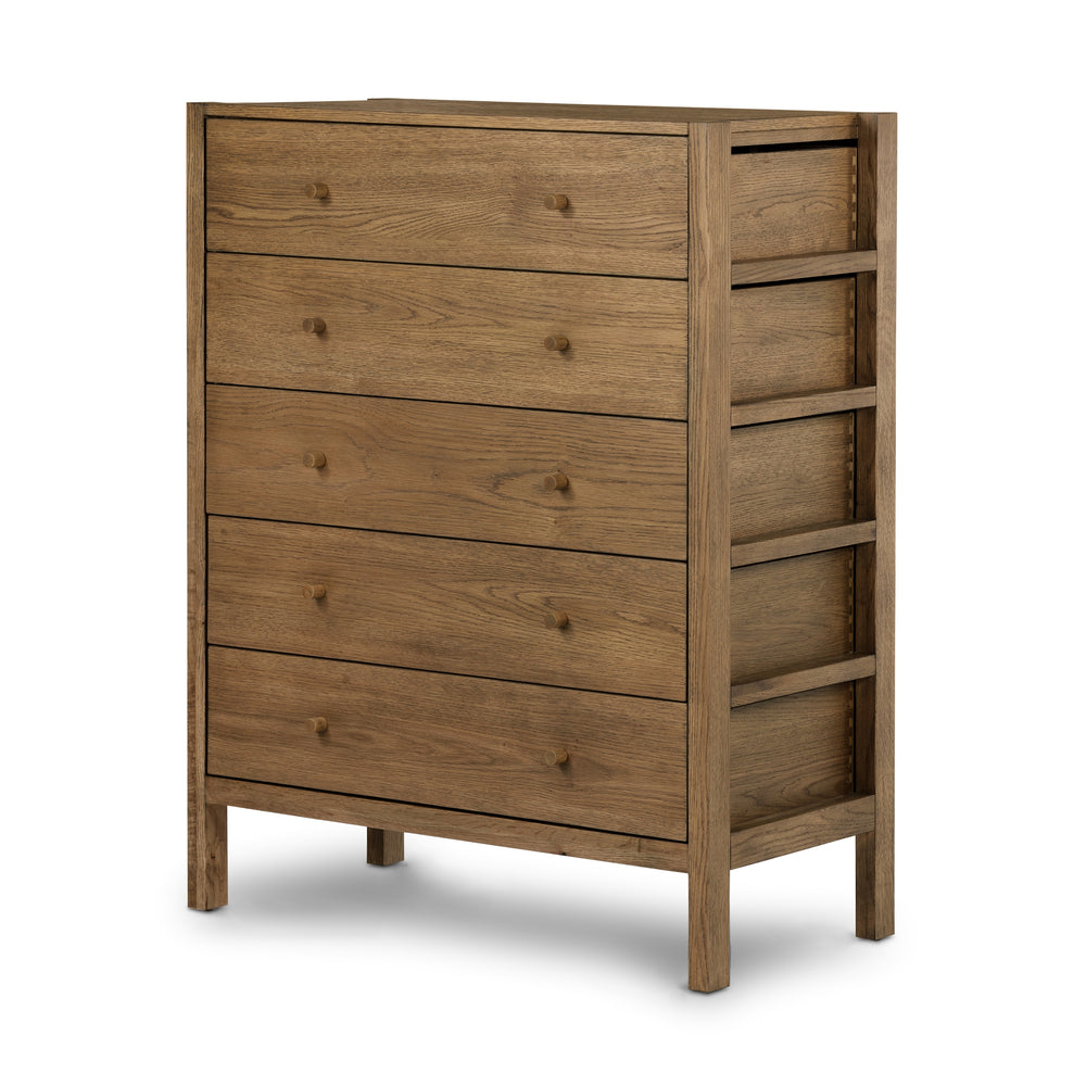 Meadow 5 Drawer Dresser In Tawny Oak