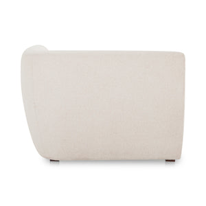 Amelia Corner Chair in Warm White Upholstery