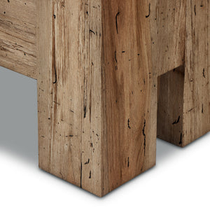 Abaso Accent Bench in Rustic Wormwood Oak