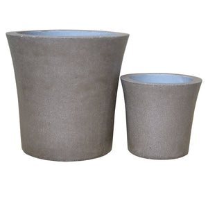 Set Of 2 Brown Creastone Pier Pot