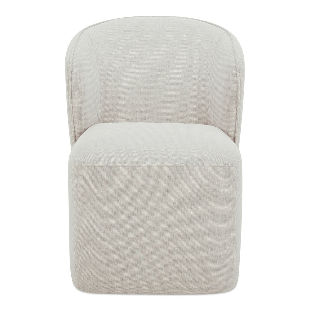 Moe's Larson Rolling Dining Chair in Heather Grey