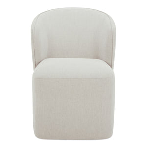 Moe's Larson Rolling Dining Chair in Heather Grey