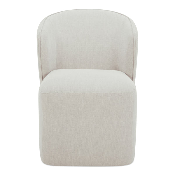 Moe's Larson Rolling Dining Chair in Heather Grey
