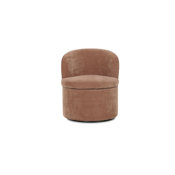 Moe's Dane Swivel Dining Chair in Heritage Pink