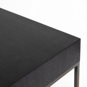 Trey Desk System With Filing Cabinet in Black Wash
