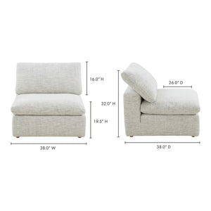 Moe's Terra Condo Slipper Chair in Coastside Sand