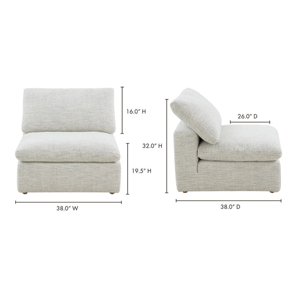 Moe's Terra Condo Slipper Chair in Coastside Sand