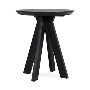 Rodrigo Solid Wood Round Counter Table - Black Mango Wood