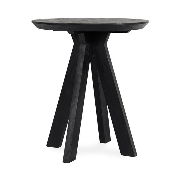 Rodrigo Solid Wood Round Counter Table - Black Mango Wood