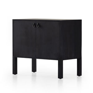 Isador Bar Cabinet In Black Wash Poplar