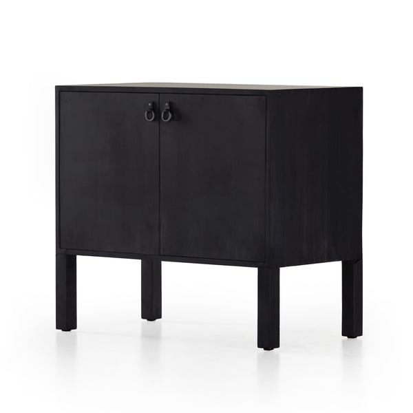 Isador Bar Cabinet In Black Wash Poplar