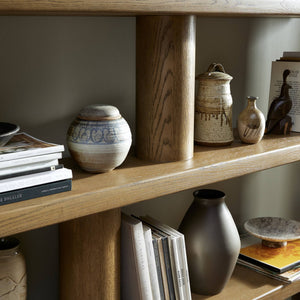 Luciana Bookcase In Smoked Oak Veneer