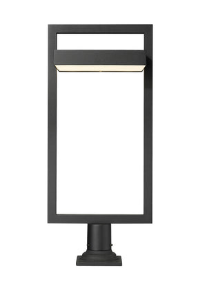 Luttrel 1 Light Outdoor Pier Mounted Fixture in Black Finish