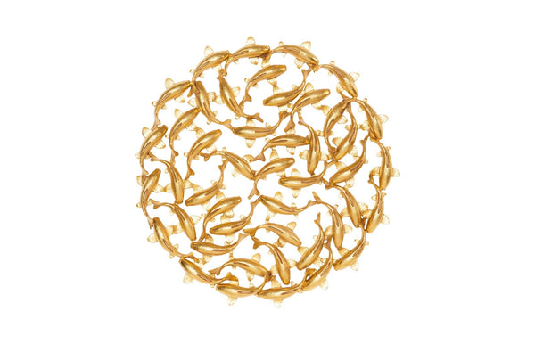 Koi Wall Art, Gold Leaf