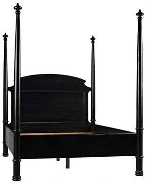 Douglas Queen Bed in Hand-Rubbed Black Mahogany