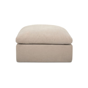 Moe's Cates Ottoman Pebble, Frameless Foam Design
