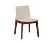 Deco Dining Chair Set in Cream White PVC