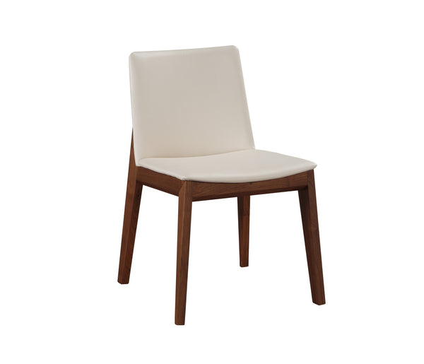 Deco Dining Chair Set in Cream White PVC
