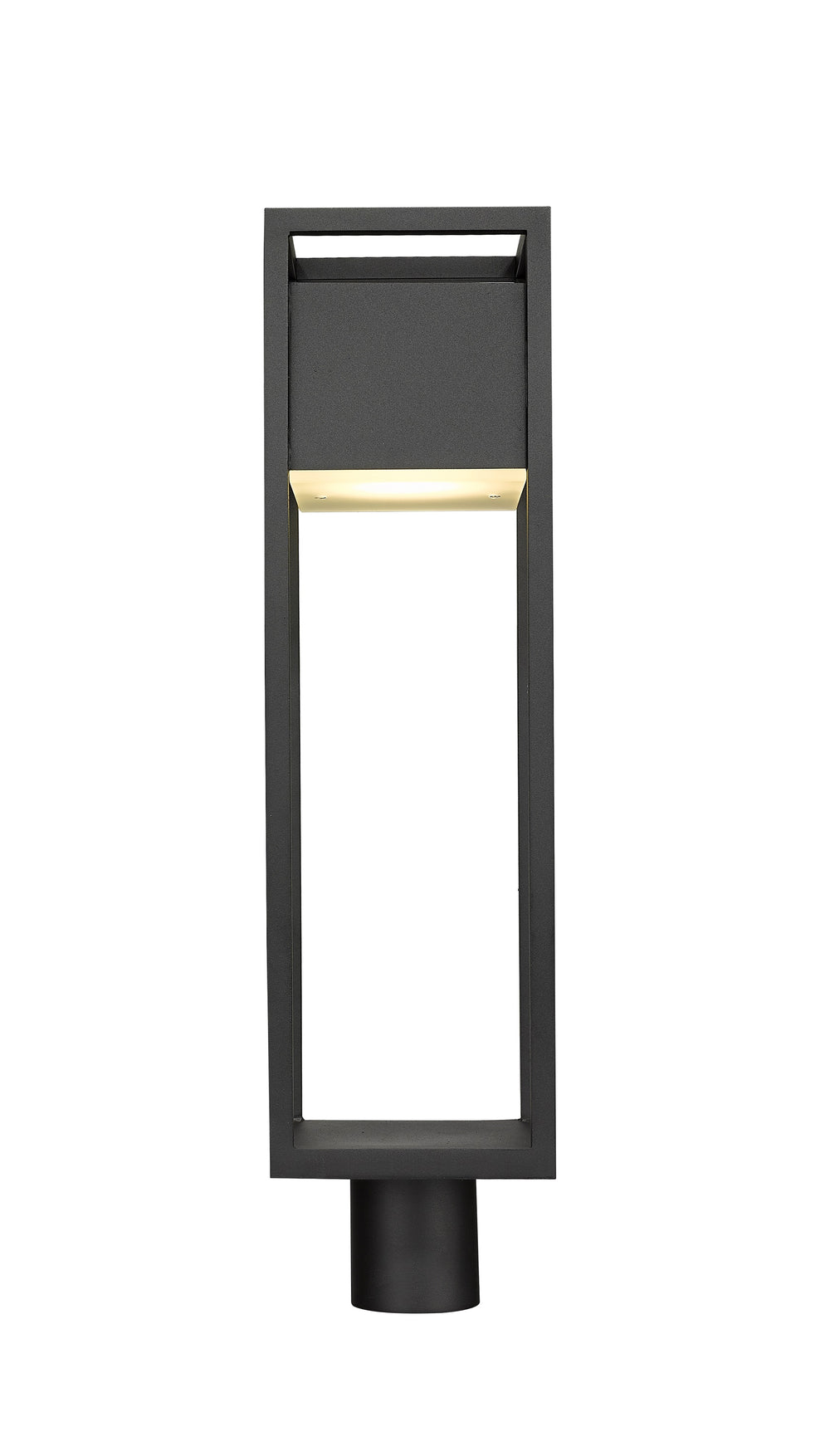 Barwick 1 Light Outdoor Post Mount Fixture in Black Finish