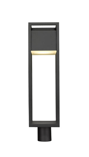 Barwick 1 Light Outdoor Post Mount Fixture in Black Finish