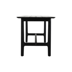 Dawn Outdoor Counter Table in Black, Teak Wood