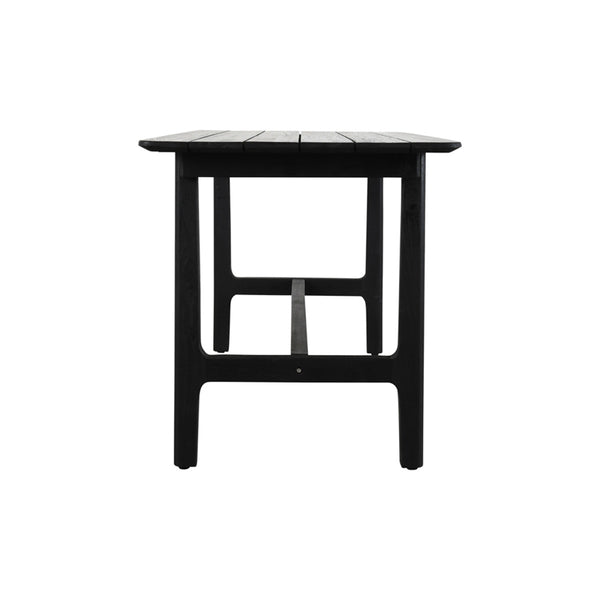 Dawn Outdoor Counter Table in Black, Teak Wood