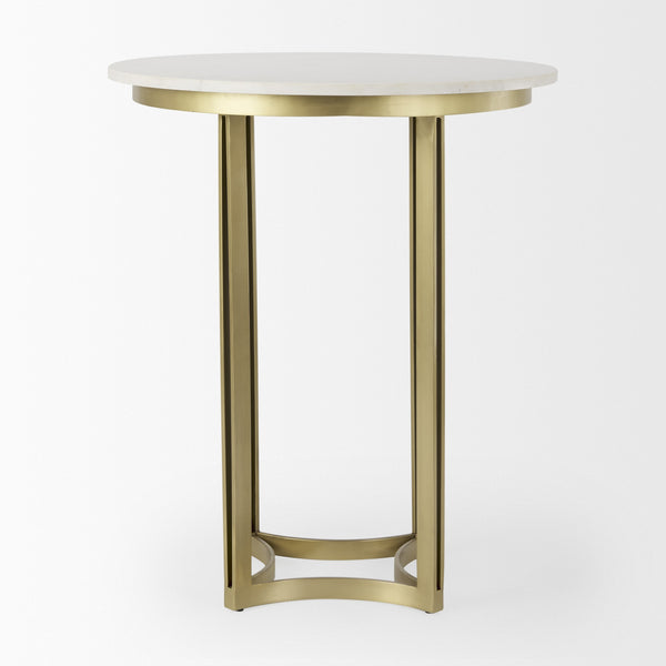 Tanner Marble & Gold Metal Bistro Table