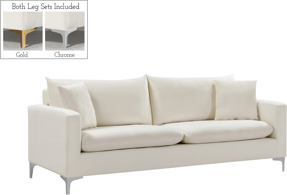 Lucy Sofa In Cream Velvet
