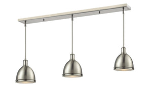 Mason 3 Light Island/Billiard in Brushed Nickel Finish