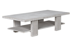Humphrey Mahogany Coffee Table in White Wash Finish