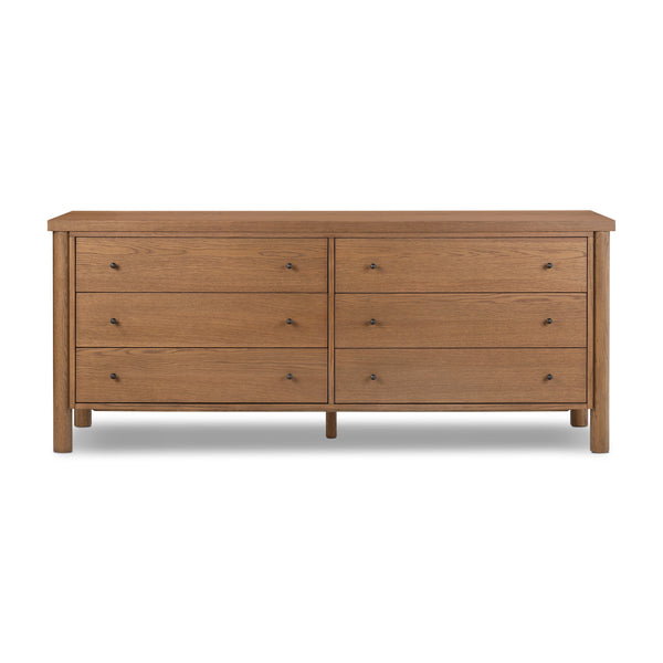 Roark 6 Drawer Dresser In Amber Oak Veneer