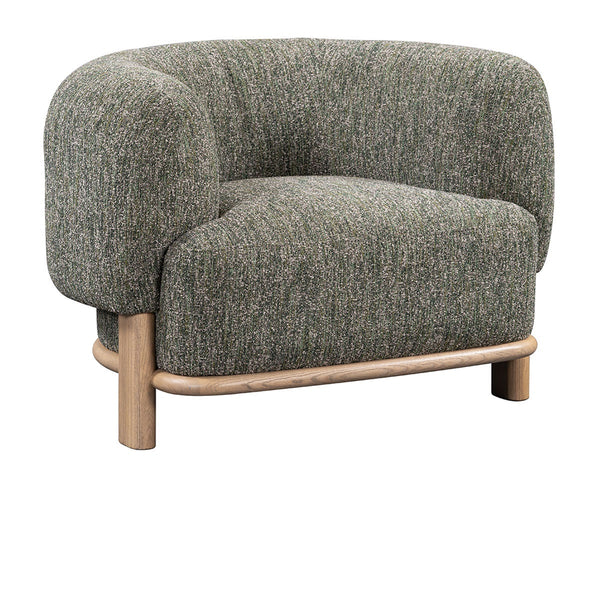 Pasadena Accent Chair in Green with Solid Wood Frame
