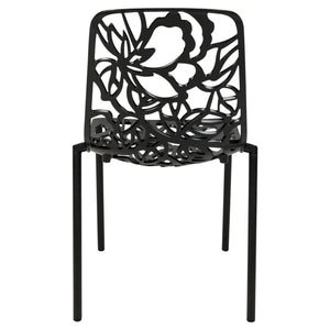 ORO ALUMINUM CHAIR (ARMLESS) - BLACK