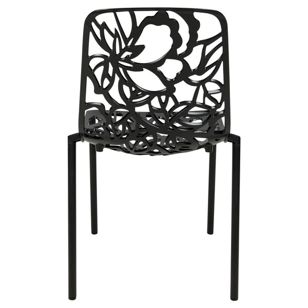ORO ALUMINUM CHAIR (ARMLESS) - BLACK