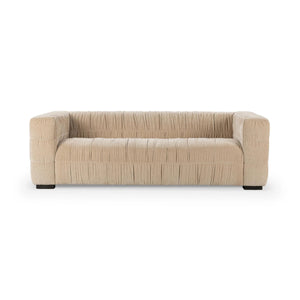 Afeela Upholstered Sofa in French Vanilla - Bold Structure, Soft Comfort