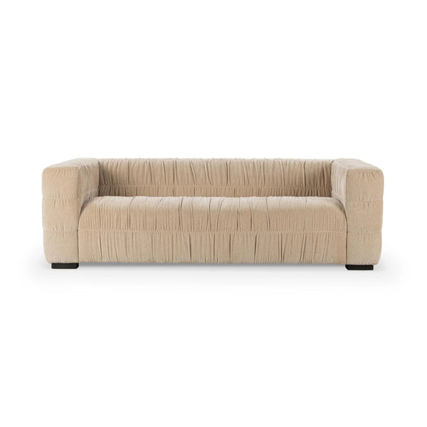 Afeela Upholstered Sofa in French Vanilla - Bold Structure, Soft Comfort