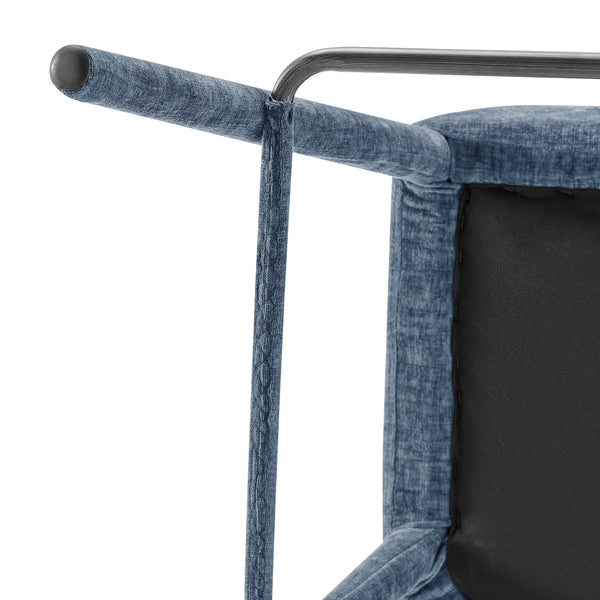 Rylee KD Chenille Backless Counter Stool, Millburry Blue 